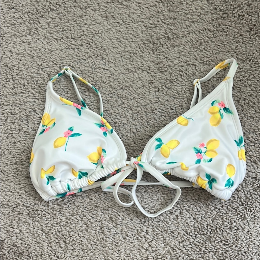 Wild Fable Lemon Print Bikini Top